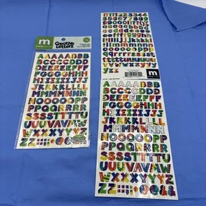 Making Memories Stickers Chunky Fiesta Alphabet Stickers 7/16” Upper Lower Case - Picture 1 of 7