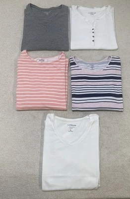 Croft & Barrow T-Shirt Lot Womens XL Lot Of 5 Multicolored - Image 1 of 4