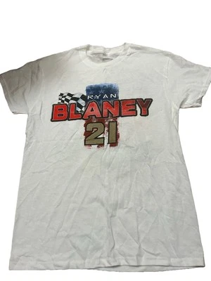 Camiseta NASCAR Ryan Blaney Hombre Mediana Blanca Manga Corta Foto 1 de 4