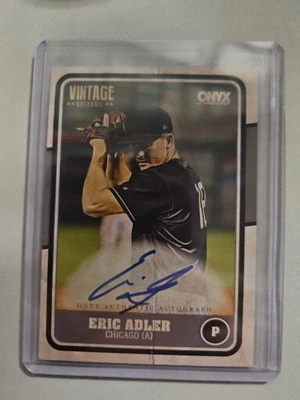 2025 Onyx Vintage Baseball - Eric Adler - Autograph - VAERAD - White Sox - Image 1 of 2