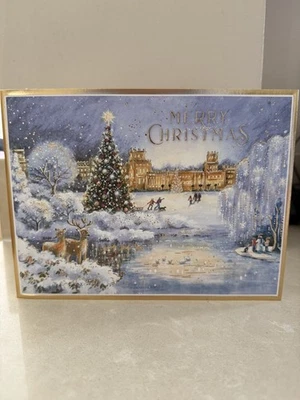 Clintons Christmas card Castle / deer scene