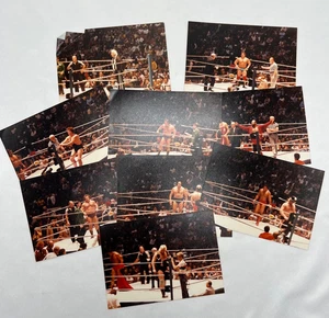 Konvolut 9 ~ Vintage 80er Jahre? Fundfotos Wrestling WWF WWE Mattpapier - Bild 1 von 9