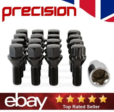 12 Wheel Nuts Bolts and 4 Locking Nuts for Skoda 88-04 with Aftermarket Alloys - Image 1 of 4
