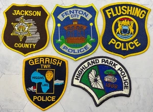 Menge 5 bestickte Polizei Michigan Aufnäher - Bild 1 von 22