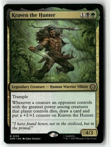 Magic The Gathering Kraven the Hunter 0133 Regular Marvel's Spider-Man casi nuevo SPM - Imagen 1 de 1