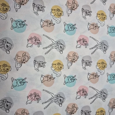 Bambi Thumper Flower Dots Disney Springs Creative Cotton Fabric 1 3/4" Yards - Image 1 of 4