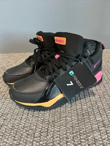 And1 Womans Black Pink Orange High Top Athletic Basketball Shoes Size 7 NWT - Picture 1 of 8