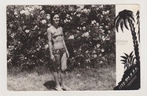 Pretty Attractive Young Woman Beach Bikini Swimsuit Female Snapshot Old Photo - Picture 1 of 7