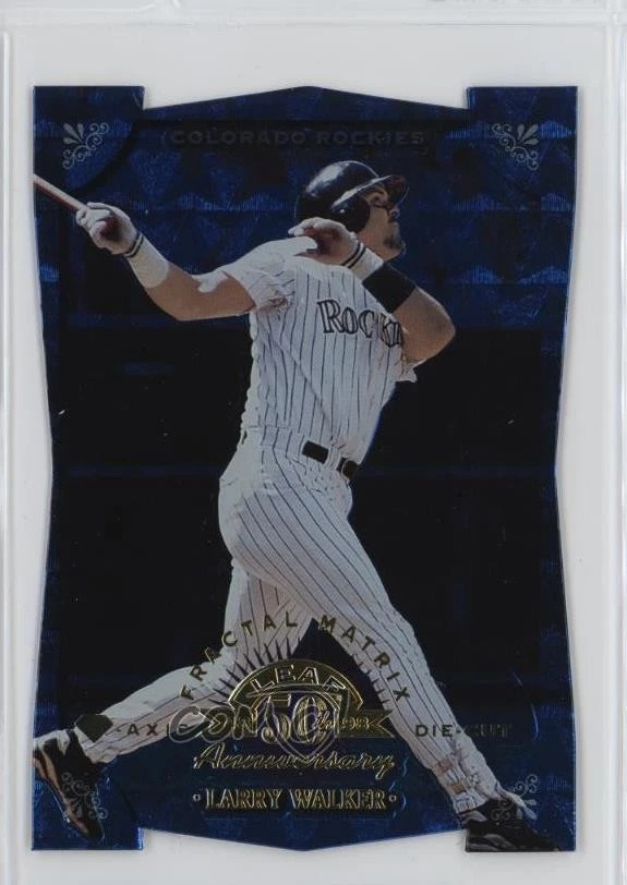 1998 Leaf Fractal Matrix Die-Cut Diamond-Axis Executive Proof /50 Larry Walker - Image 1 of 2