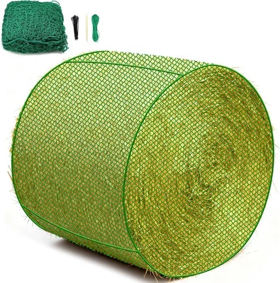 Red de heno de paca redonda grande 6x6 pies para caballos, red de heno de alimentación lenta de alta resistencia Foto 1 de 4