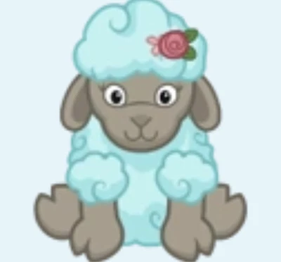 Webkinz Sweet Spring Lamb 2019 RARE blue gray grey sheep ram Virtual code msgd - Image 1 of 2