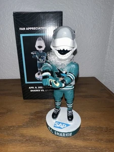 2023 Sharkie SJ San Jose Sharks Mascot Bobblehead SGA Hockey NEW NHL - Picture 1 of 3