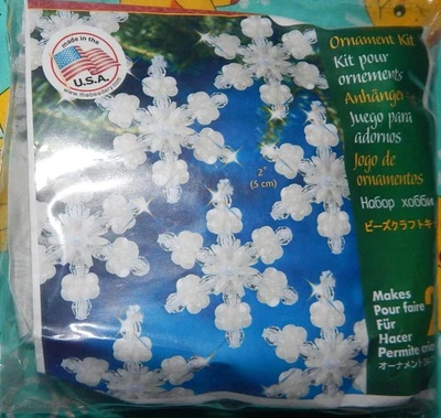 The Beadery Cuentas Copo de Nieve Árbol de Navidad Adorno Kit Nuevo en Paquete Hace 24 Cuentas Blancas Foto 1 de 2