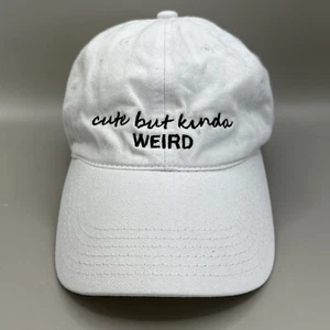 Women’s SO Hat Cute But Kinda WEIRD Cap White Adjustable Preloved - Picture 1 of 7