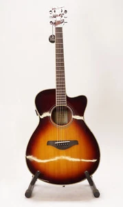 Yamaha FGC-TA-BS TransAcoustic Dreadnought 6-String Guitar (Brown Sunburst) - Picture 1 of 4