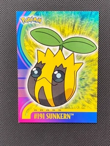 #191 SUNKERN BLUE Logo Pokemon Topps TV Animation Edition Card  2001 - Picture 1 of 2