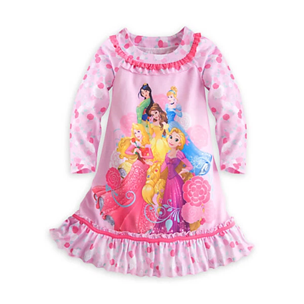 [Disney Store] Disney Princess Long Sleeve Nightshirt for Girls - New - Image 1 of 1