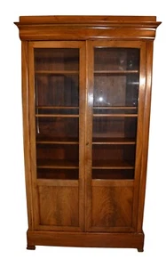 elegante piccola libreria Luigi Filippo epoca metà '800 in mogano - Imagen 1 de 21