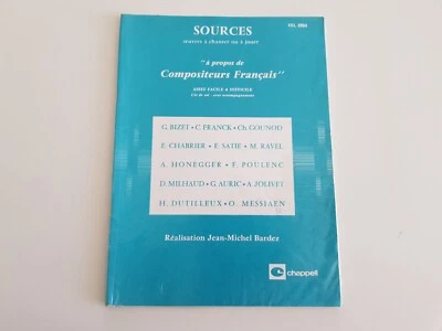 ♫ Partition SongBook - SOURCES à Propos de Compositeurs Français - JM Bardez ♫ - Photo 1/4