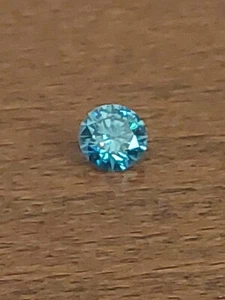 LAD GROWN FANCY BLUE DIAMOND 6.5MM VS1 EX CUT AMAZING COLOR IGL CERT - Picture 1 of 14