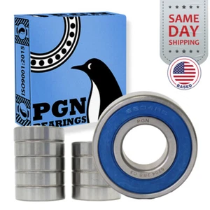 (10) 6204-2RS Premium Rubber Seal Ball Bearing C3 EMQ, 20x47x14, 6204 2RS 6204rs - Picture 1 of 11