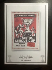 1955-56 St Mirren v Aberdeen Scottish League Cup Final Programme PRINT - Picture 1 of 1