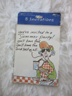 Vintage Maxine Summer Party Invitations 1 Pack of 8 J Wagner Shoebox Greetings