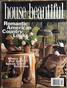 House Beautiful Magazine March 1997 Romantic American Country Looks - Picture 1 of 3