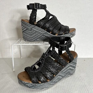 Women's Blowfish Malibu, Pazazz Rope Sandal B138-7.5  Black Fabric Syntheti - Picture 1 of 5
