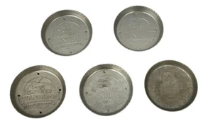 Lot of 5 Vintage Stanhome Aluminum Stanley Home Hostess Party Coasters Ashtrays - Picture 1 of 5