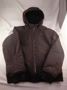TOMMY HILFIGER Soft-Shell Filled Hooded Bomber Jacket, Olive Black Lined Size XL - Picture 1 of 4
