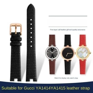 Correa de reloj de cuero genuino de 12/14 mm para Gucci GC YA1414 YA141505 YA141501 - Imagen 1 de 30