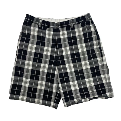 Pantalones Cortos Jack Nicklaus Para Hombres 34 Negro Blanco Cuadros Golfista Bermudas Informales Activos Foto 1 de 4