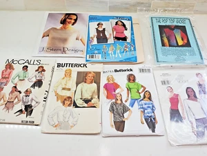 8 Patterns Womens Tops Blouses Claiborne Stern Project Runway Thia Tee Pop Top - Picture 1 of 24