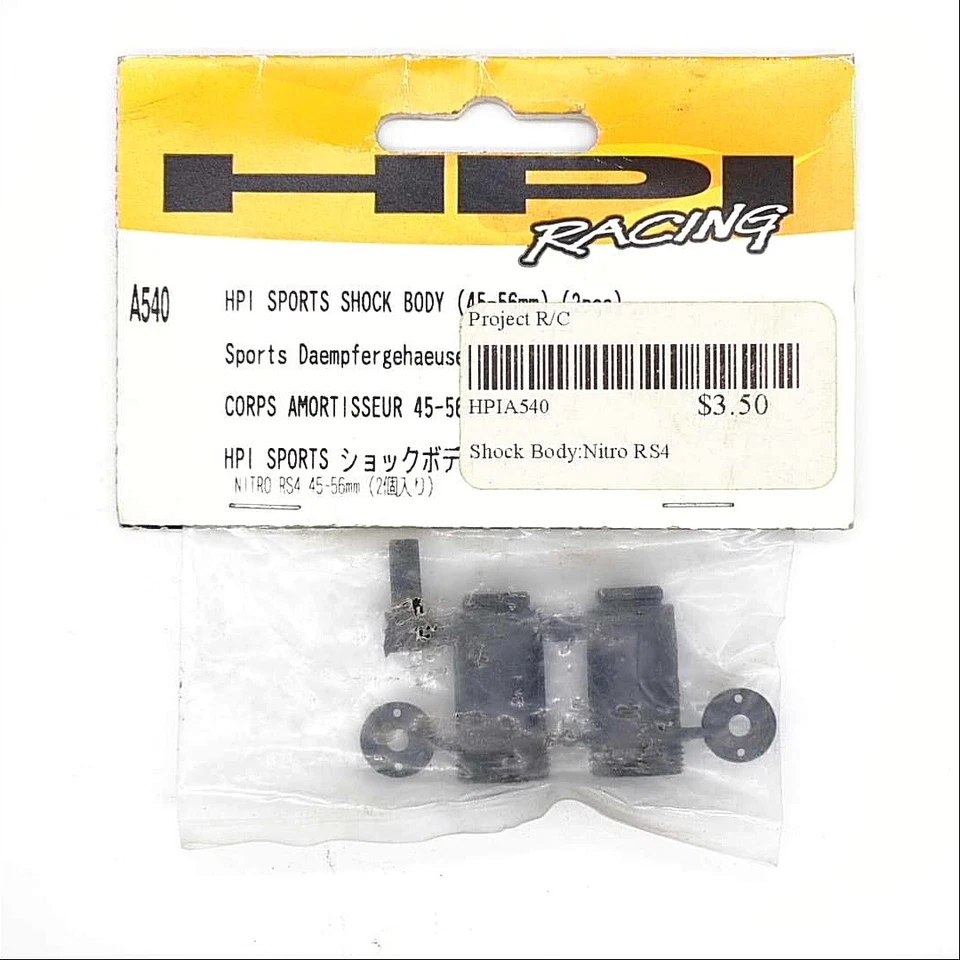 Hpi Rennen A540 Stoßdämpfer Körper 2pc Sprint 2 Sport Flux RS4 3 Evo Drift 1-10 - Bild 1 von 1