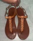 American Eagle Braided leather sandals women’s size 10