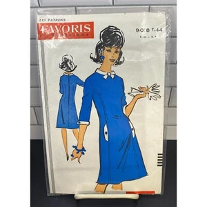 Vintage Les Patrons Favoris Women's Dress Pattern 9.018 Size 42 - 46 - Picture 1 of 2