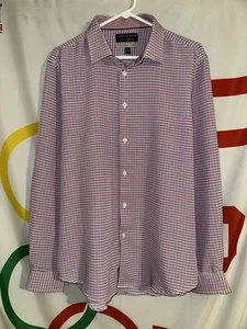 Report Collection X4 Performance Stretch Button Up Shirt Mens Large Plaid - Picture 1 of 7