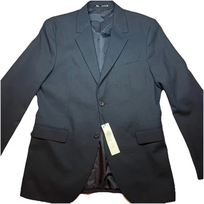 Chaqueta Blazer Zara Hombre Azul Marino EU 50 US 40 -Dos Botones A Medida - Hecha en Marruecos Foto 1 de 4
