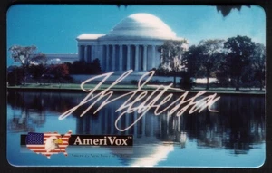 $10. Jefferson Memorial (2nd Ptg. 9/93) Daytime Photo Phone Card - Picture 1 of 2