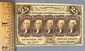 Antique 1862 25¢ Cents Fractional Currency First Issue U.S. Postage CURRENCY P - Picture 1 of 10