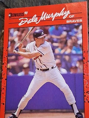 1990 Donruss Dale Murphy #168 ERROR Card  No Period after Inc & Line into Dale - Image 1 of 4