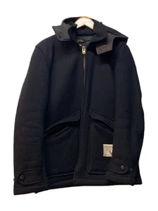 WASTE TWICE x Brown's Beach Beach Cloth Zip Jacket Black Men's 40. - Picture 1 of 5