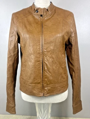 Chaqueta de cuero vegana marrón Cruel para mujer - talla pequeña Foto 1 de 4