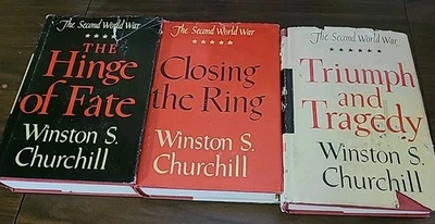 LOT of 3 Winston S Churchill Books Second World War History VTG Hardcover w/DJ's - Image 1 of 4