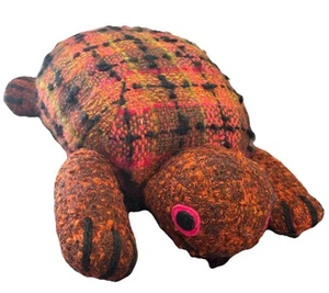 BRENDATOYS Vintage Turtle Stuffed Animal England Made Tweed Rare - Picture 1 of 9