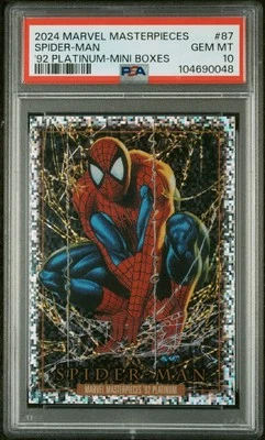 2024 Masterpieces '92 Platinum #87 Spider-Man Mini Box PSA 10 - Image 1 of 2
