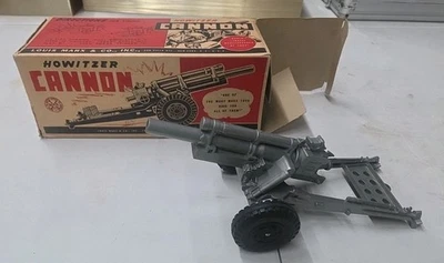 Cañón obús vintage Louis Marx años 60 12" de largo, con caja y carcasas originales  Foto 1 de 4
