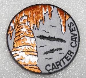 Carter Caves State Park KY Patch • Kentucky 2.5" Round Embroidered Badge Vintage - Picture 1 of 5
