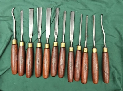 Vintage Marples 12 Piece Carving Tools, Woodcarving Gouges - Image 1 of 4